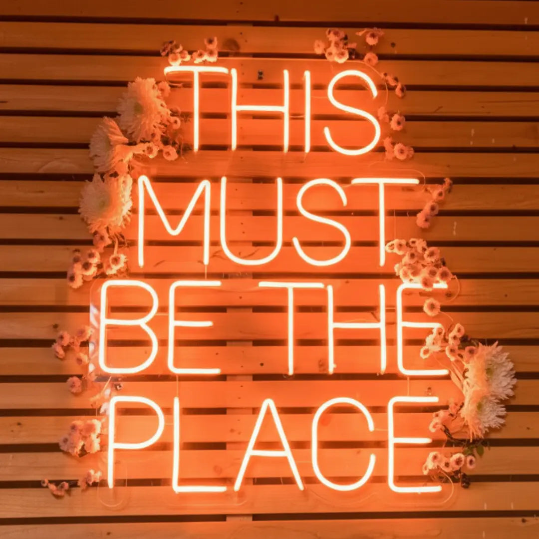 This Must Be The Place Neon Sign – LED Wall Light for Cafés, Events & Home Décor