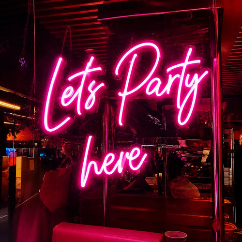 Lets Party Neon Sign – Celebration LED Decor