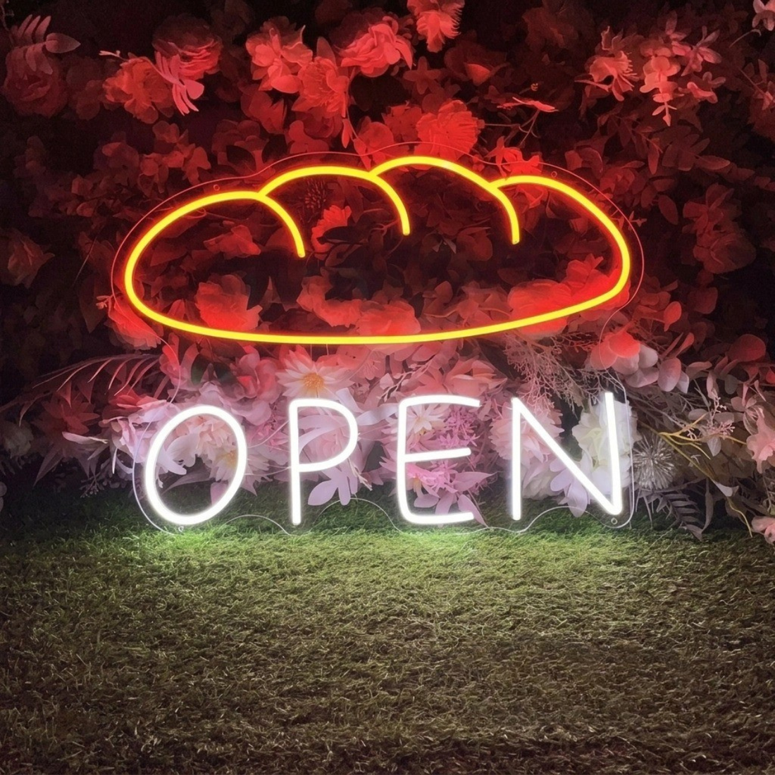 Open Bakery Bread LED Neon Sign | Bakery Window & Shopfront Display