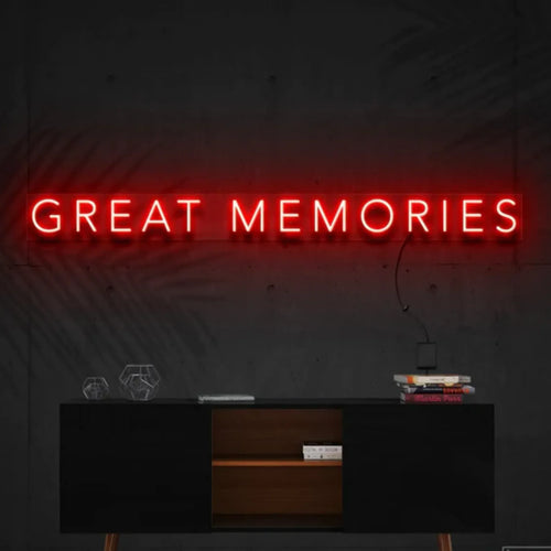 Great Memories Neon Sign | Inspirational LED Light for Home & Bedroom,