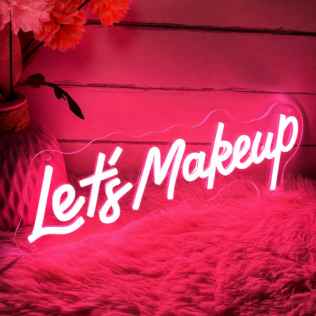 Let's Makeup LED Neon Sign – Pink Beauty Salon Wall Decor