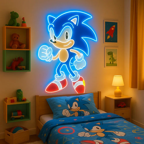 Sonic the Hedgehog Neon Sign for Game Fans