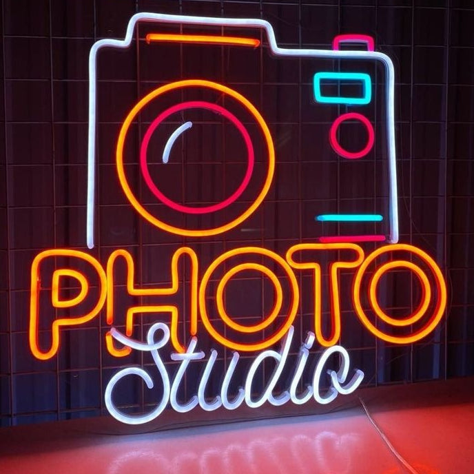 Photo Studio LED Neon Sign – Camera Business Wall Decor