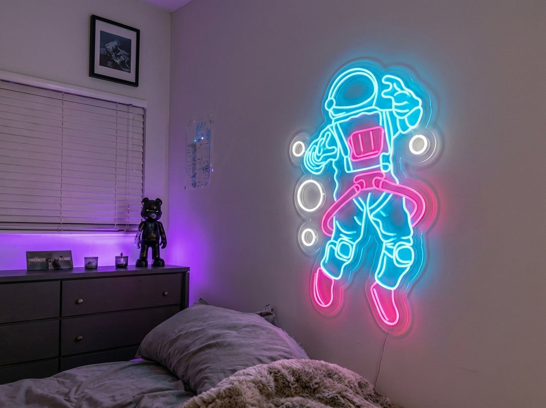 Astronaut LED Neon Sign | Space Room Wall Decor | Gaming Neon Light