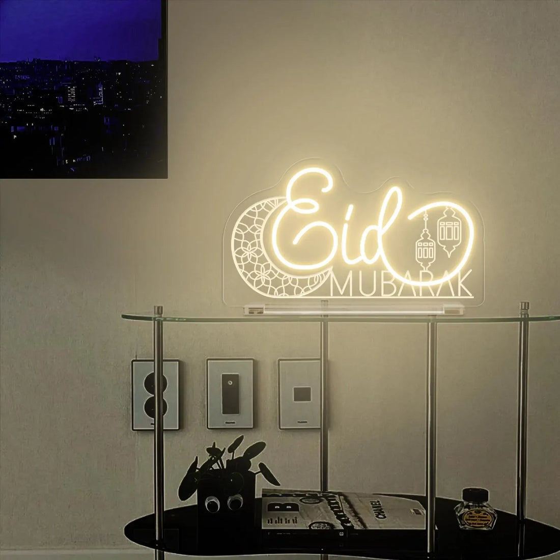 Eid Mubarak Neon Sign – Elegant Ramadan & Eid LED Party Decoration - Neon Brothers