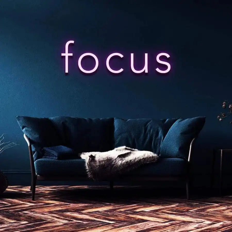 "FOCUS" NEON SIGN-Neonsigns-45 x 90 cm-Purple-Neon Brothers