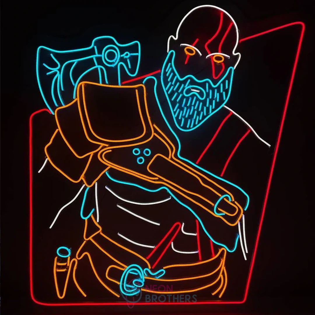 Viking Character Neon Sign – Bold Nordic Decor