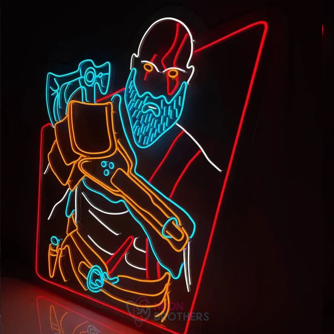 Viking Character Neon Sign – Bold Nordic Decor
