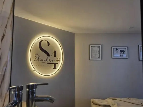 Custom Illuminated Studio 44 Reception Sign