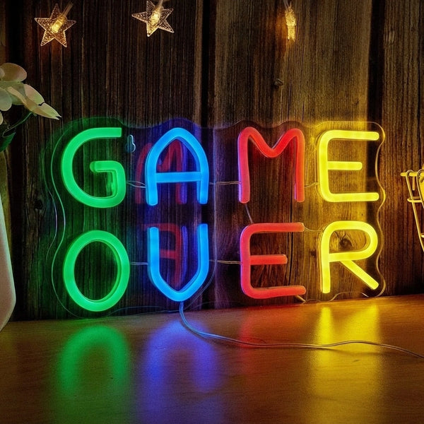 Game Over LED Neon Sign