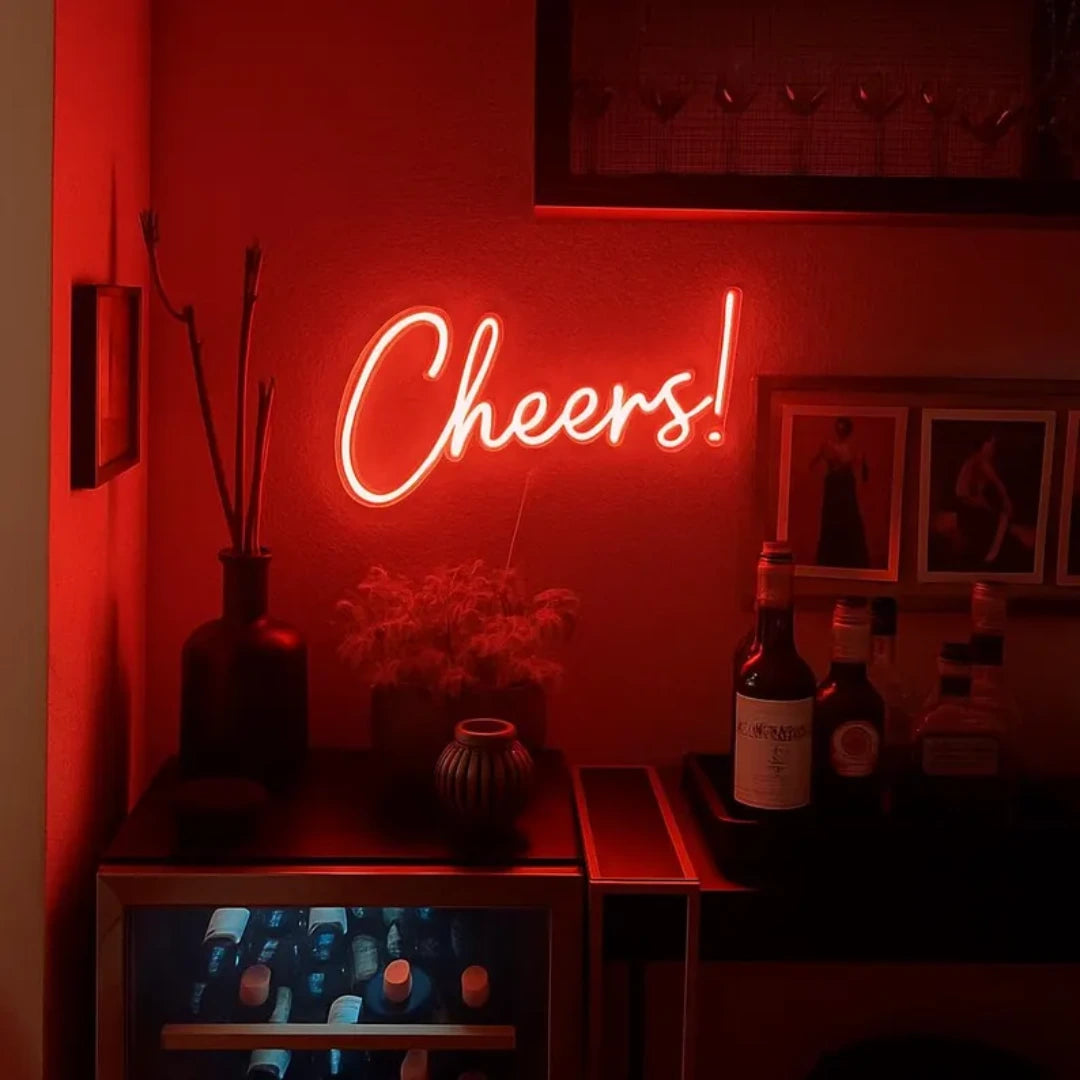 Cheers Neon Sign – LED Wall Light for Bars, Parties & Home Décor