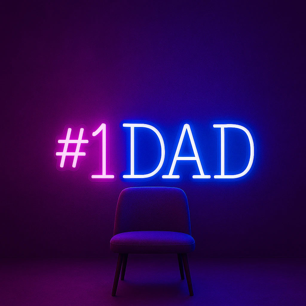 SIGNVIA Happy Father's Day Neon Sign Backdrop Decor