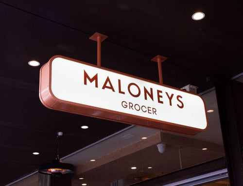 Neon Sign Hanging Ceiling Suspended Installation Cafe - Neon Brothers