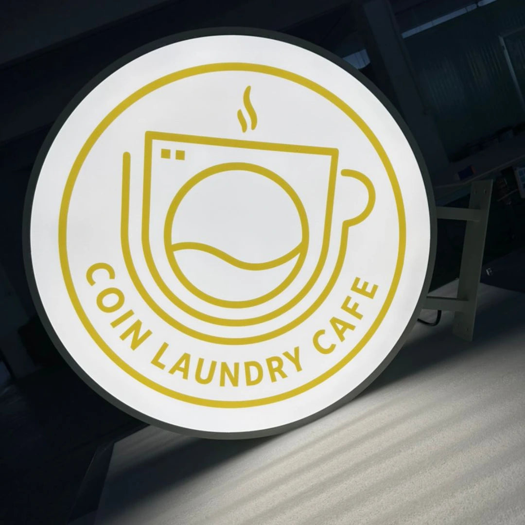 Custom Round Lightbox Sign – LED Shop Sign for Cafes, Stores & Businesses