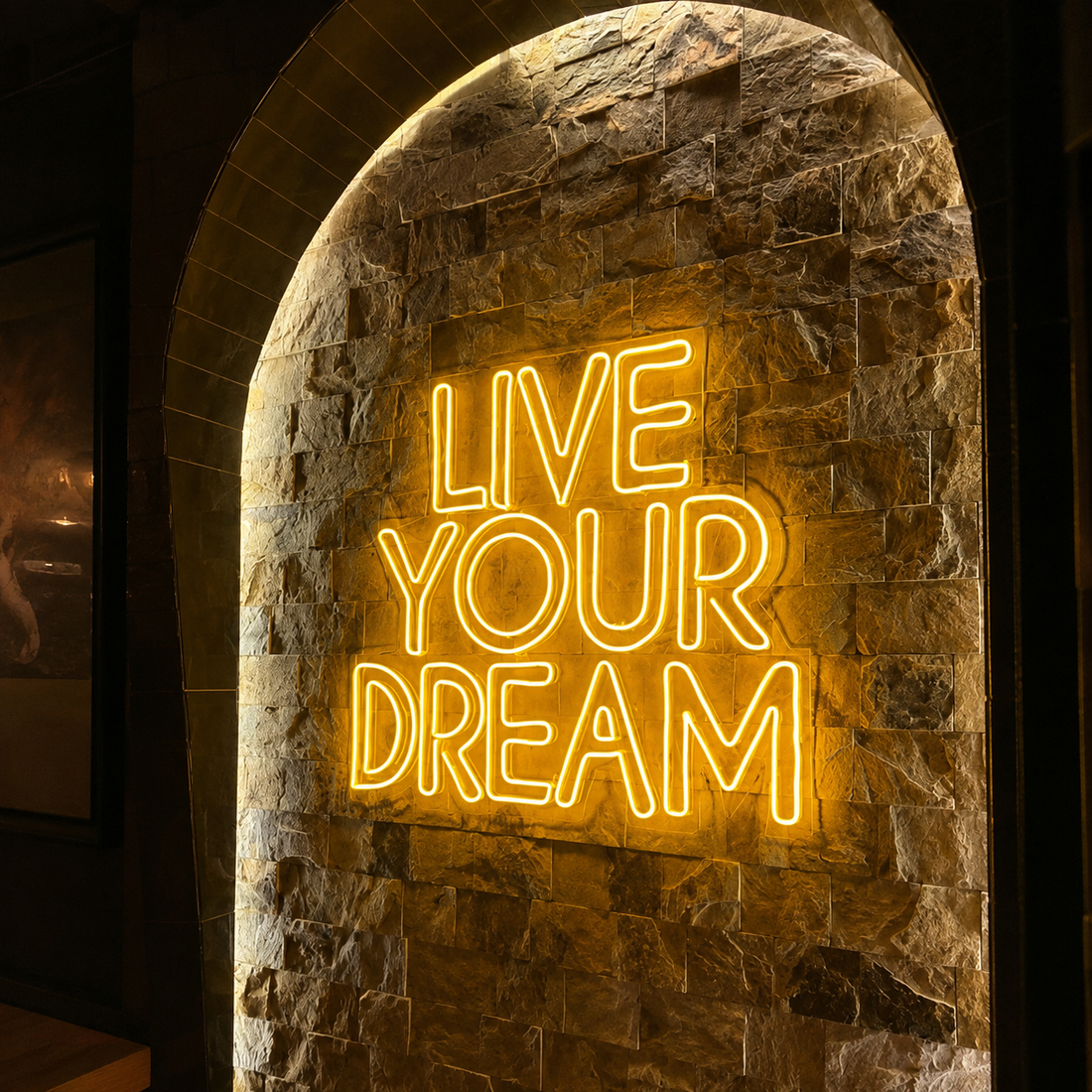 Live Your Dream LED Neon Sign – Inspirational Wall Decor