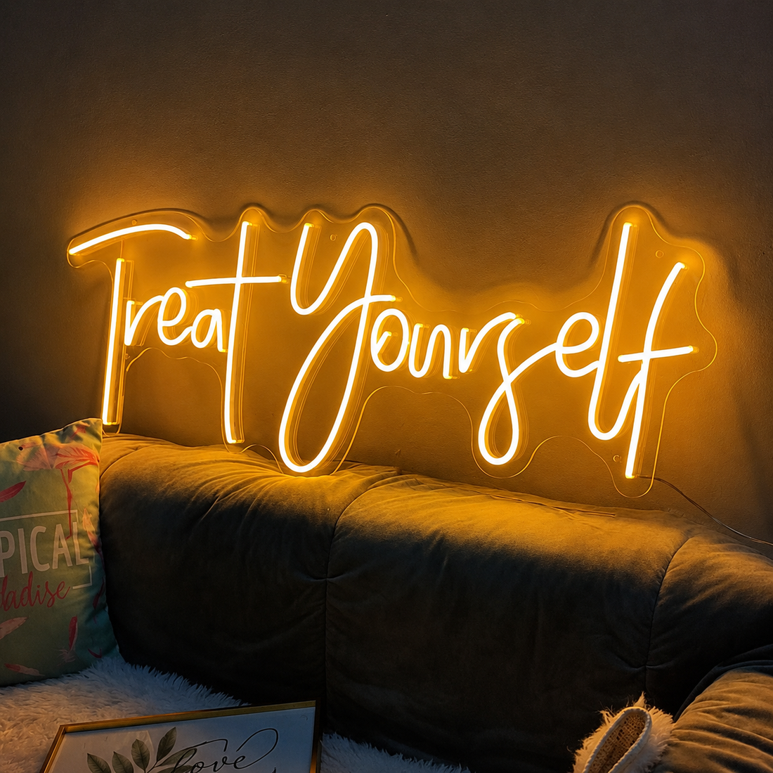 Treat Yourself LED Neon Sign – Luxury Wall Decor