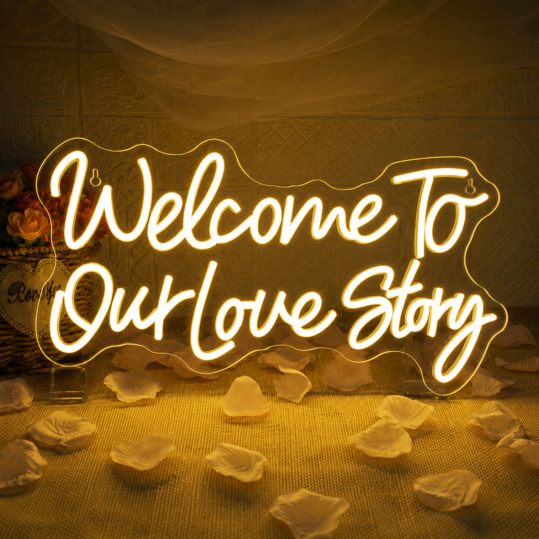 Welcome To Our Love Story LED Neon Sign – Wedding Reception Backdrop Light  PRODUCT TYPE