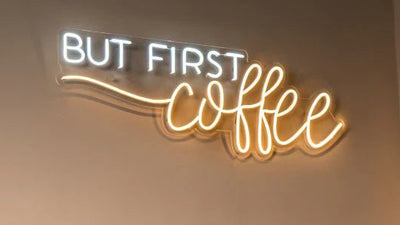 Custom LED neon sign coffee bar cafe interior Perth - Neon Brothers