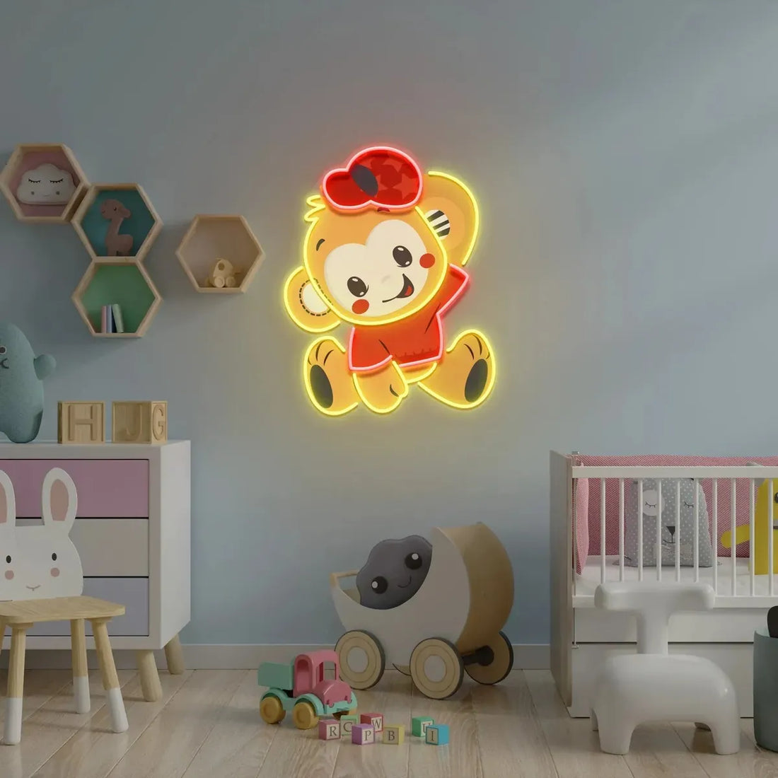 Cute Monkey Neon Sign – A Playful Glow for Kids' Rooms & Fun Spaces - Neon Brothers