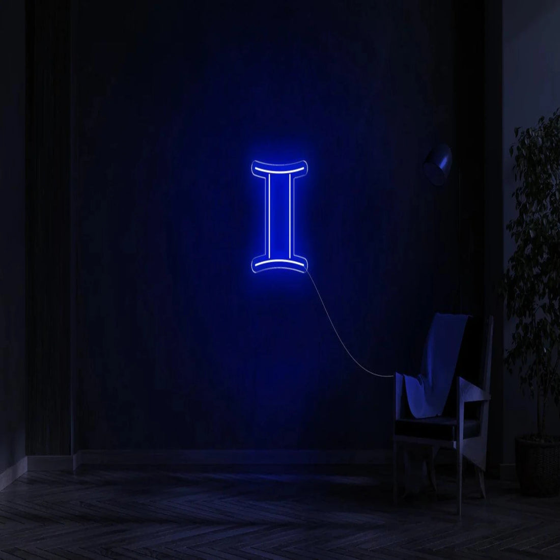 GEMINI LED NEON SIGN!-Neonsigns-60 x 60 cm-Dark Blue-Neon Brothers