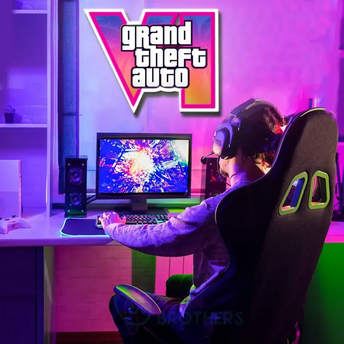 GTA (Grand Theft Auto) LED Neon Sign | Light Up Your Gaming Room