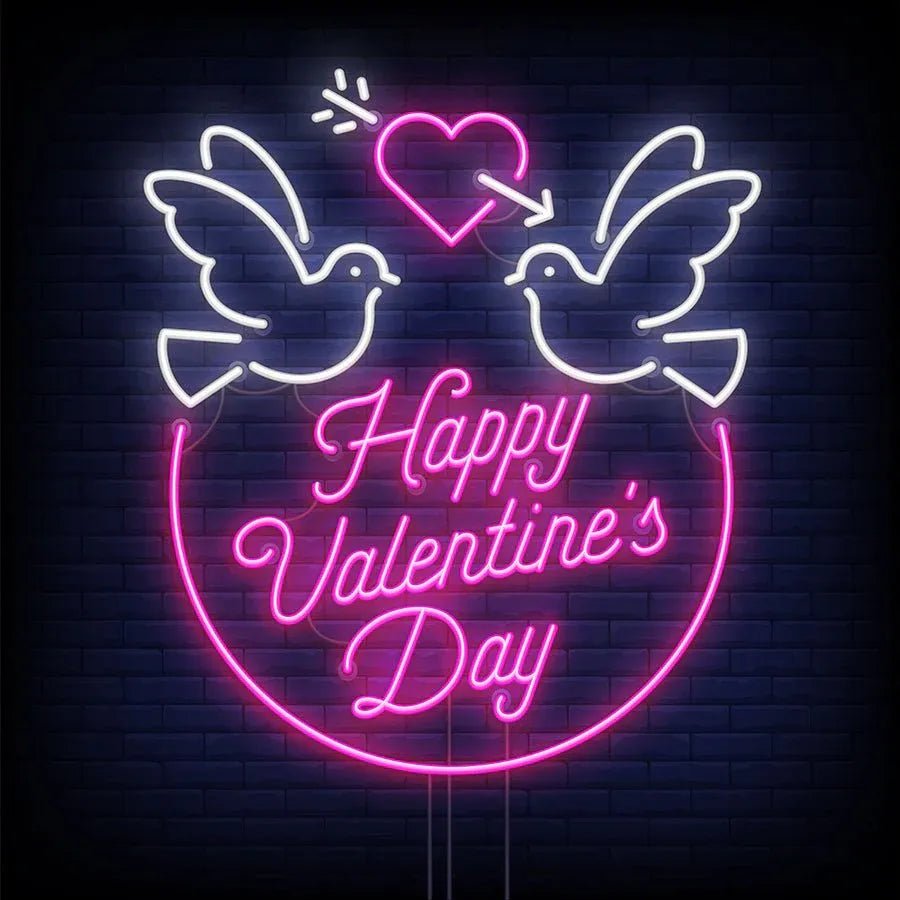 Happy Valentine's Day LED Neon Sign – Celebrate Love in Vibrant Style - Neon Brothers