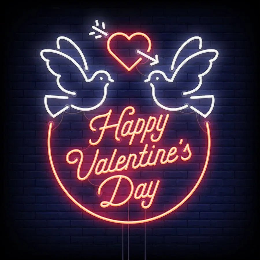 Happy Valentine's Day LED Neon Sign – Celebrate Love in Vibrant Style - Neon Brothers