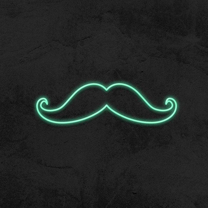 Mustache - LED Neon Sign-Neonsigns-60 x 120 cm-Teal-Neon Brothers